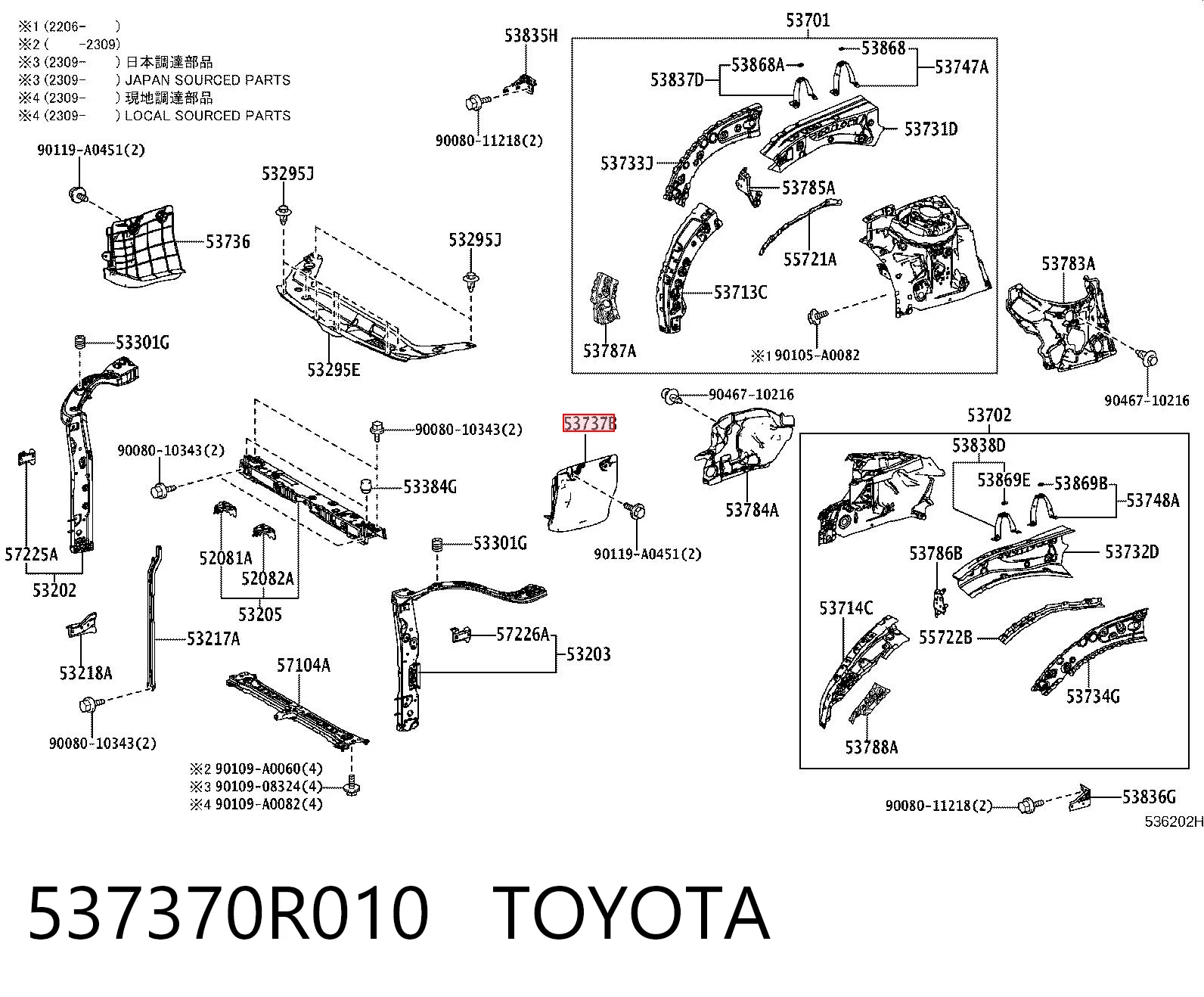 537370R010 Toyota 