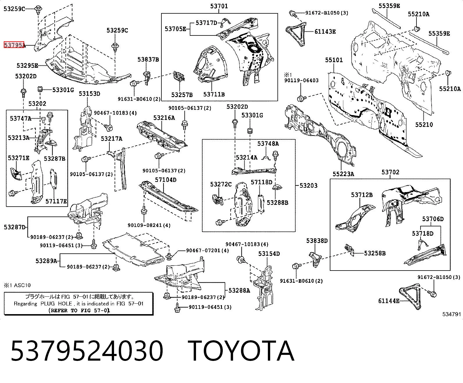 5379524030 Toyota