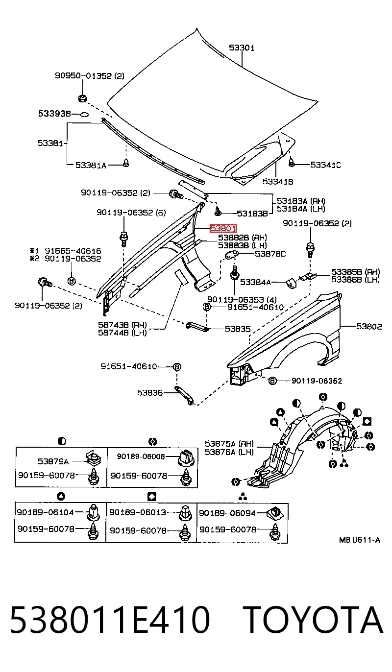 TY10071AR TYG Крило переднє праве