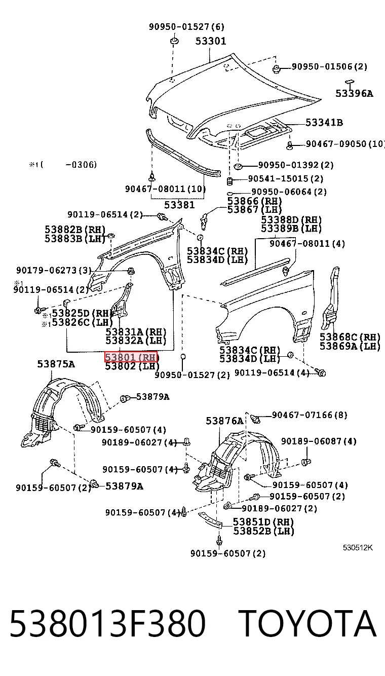 Крило переднє праве Signeda TY10178AR ціна, від 269.26 USD