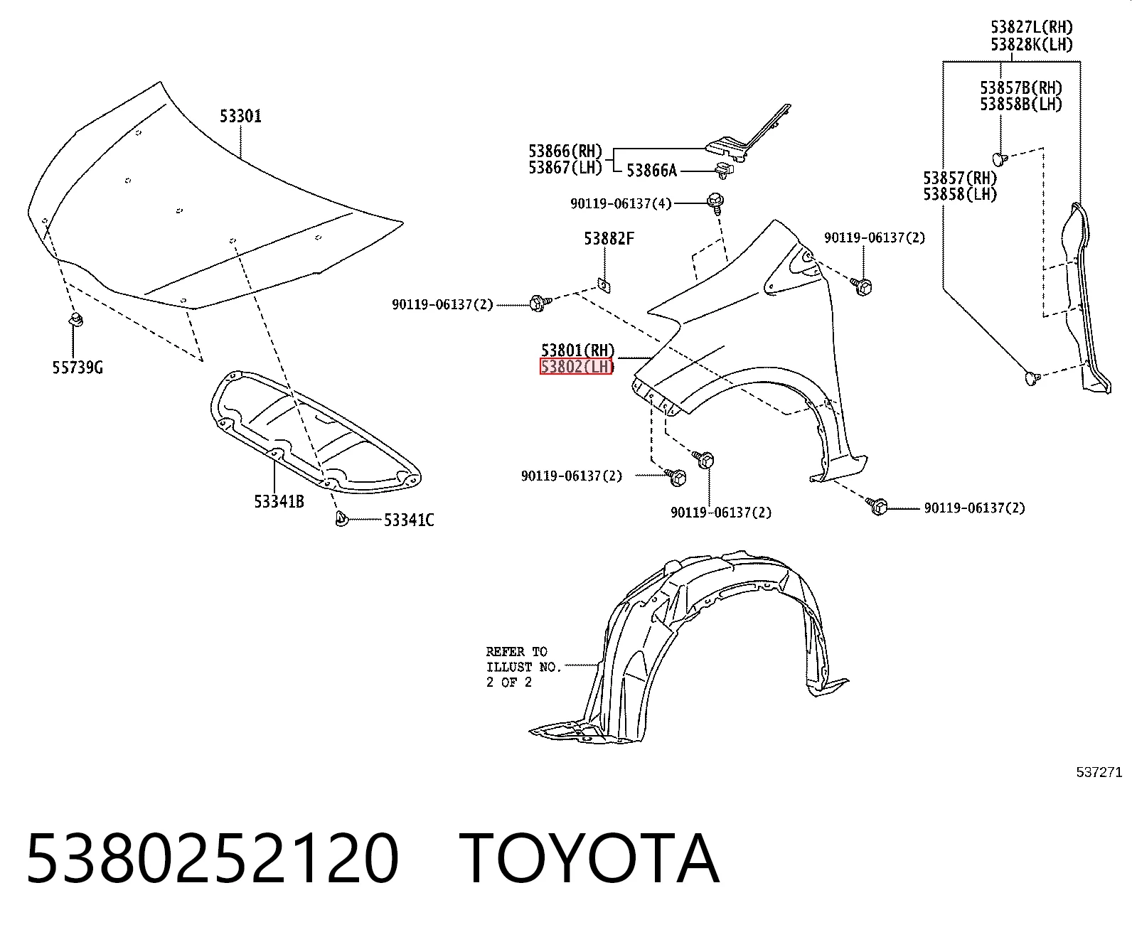 Ліве переднє крило Polcar 81B101J ціна, від 38.75 USD