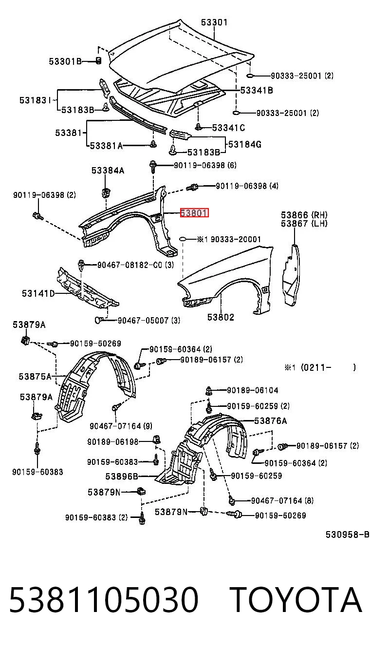 TY10108AR TYG Крило переднє праве