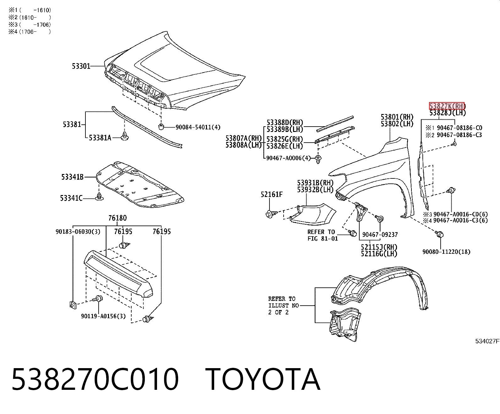 538270C010 Toyota 