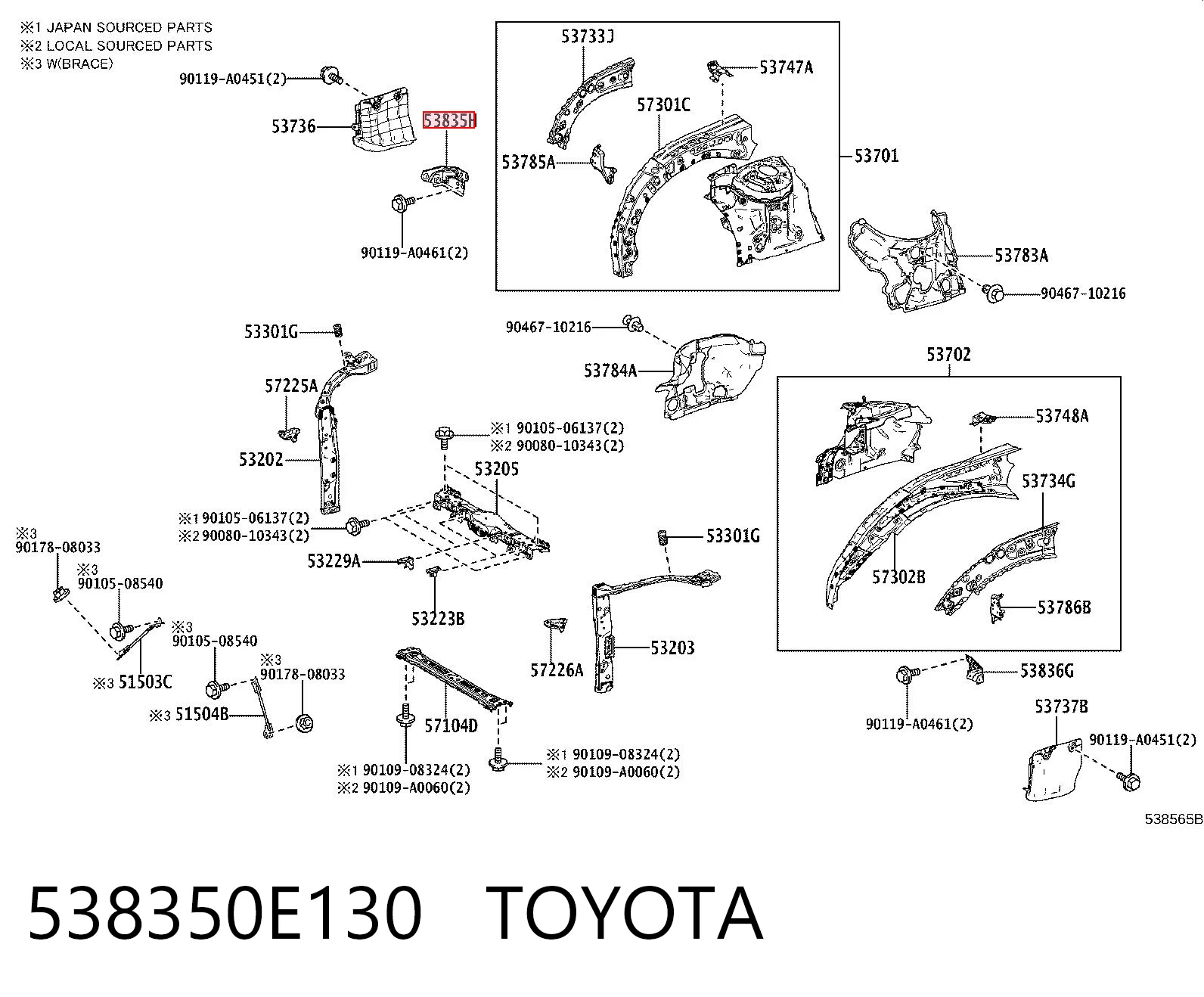 538350E130 Toyota