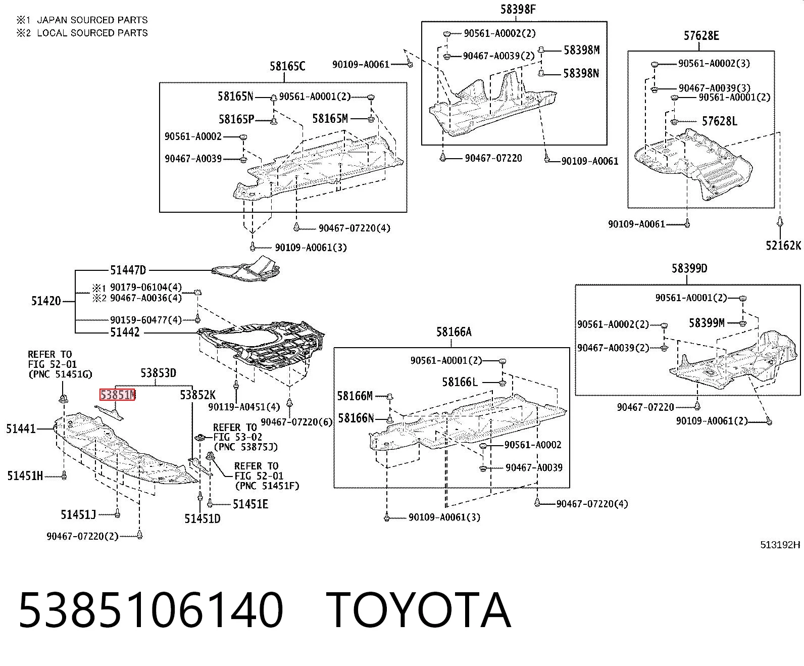 5385106140 Toyota 