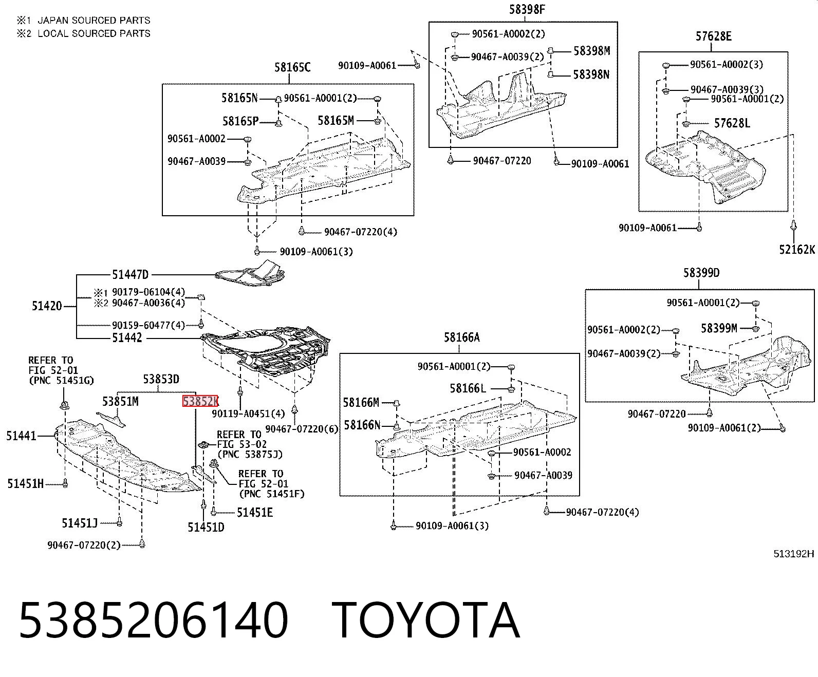 5385206140 Toyota 