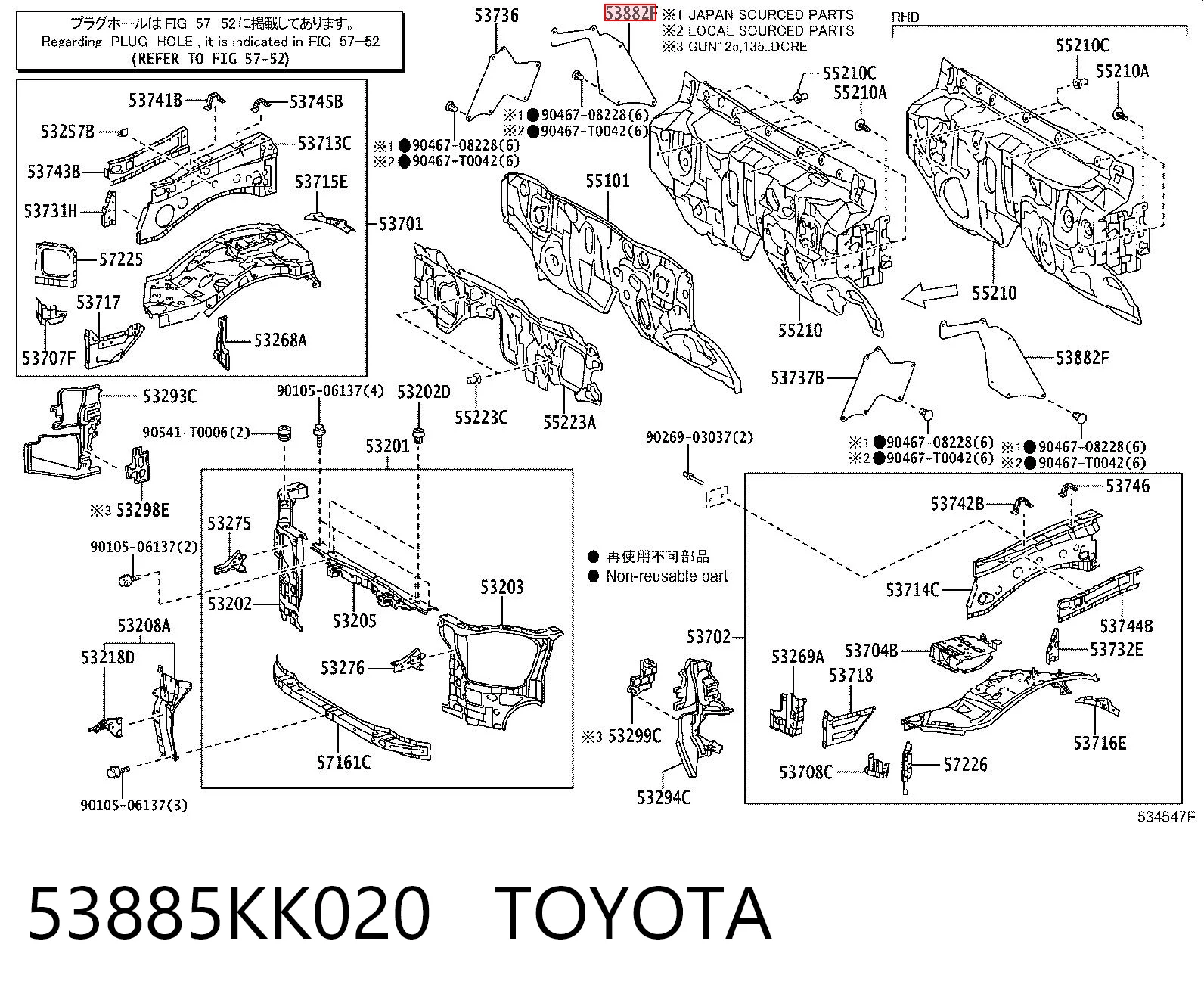 53885KK020 Toyota 