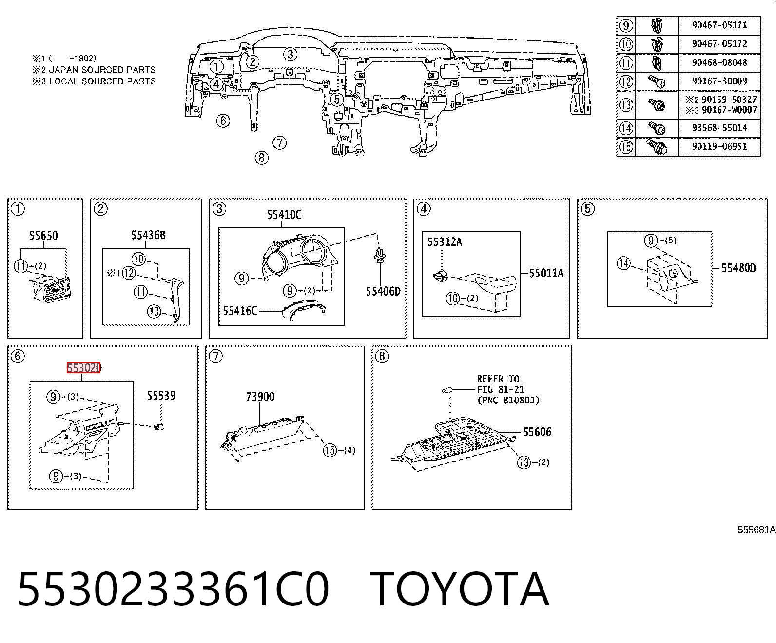 5530233361C0 Toyota