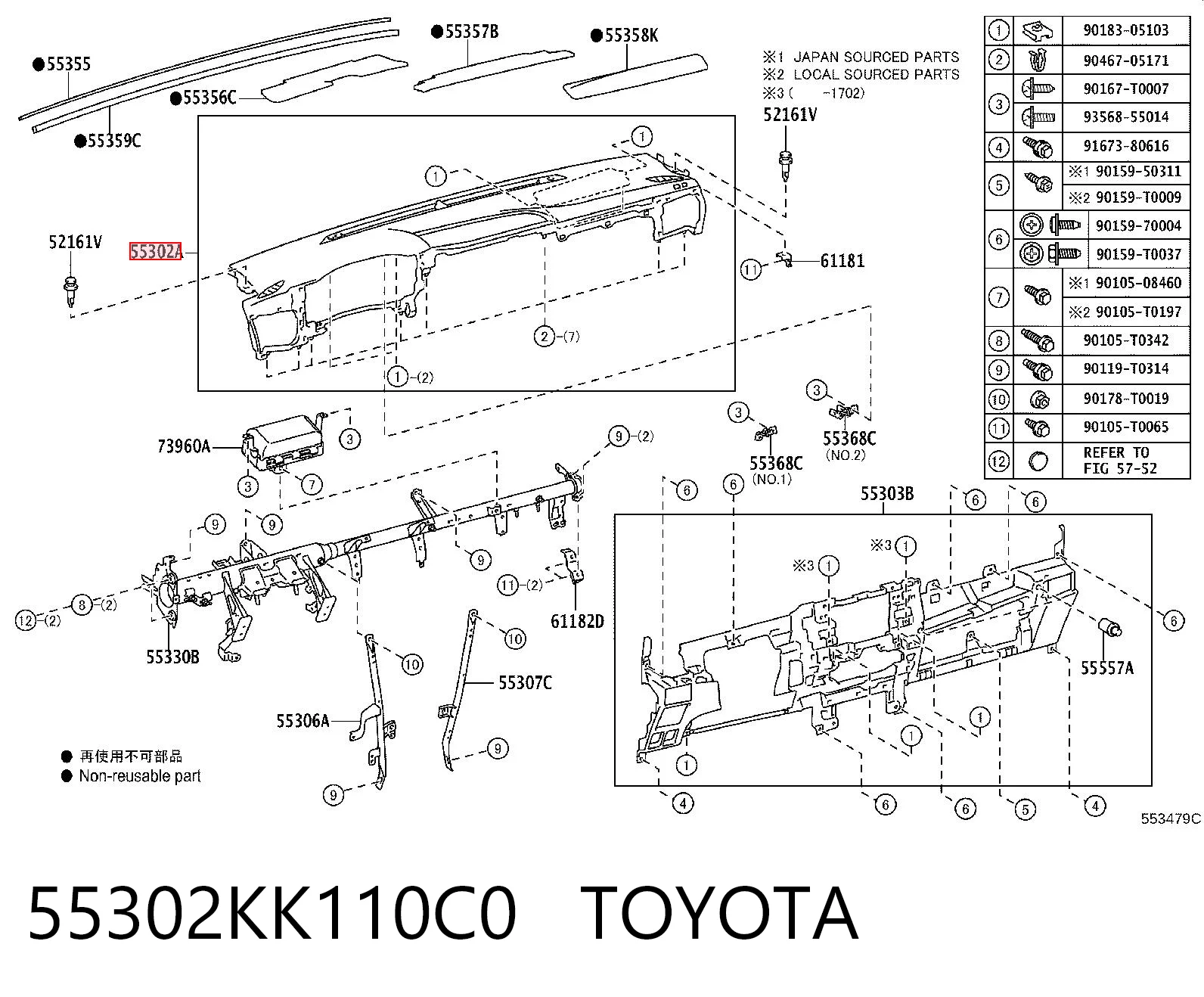 55302KK110C0 Toyota