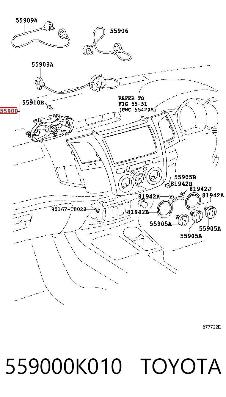 559000K010 Toyota Механізм управління кондиціонером