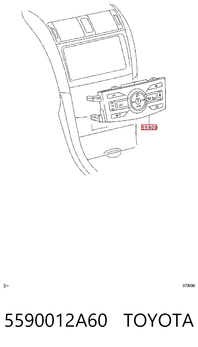 5590012A60 Toyota Блок управління клімат-контролем