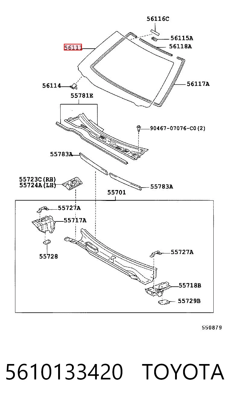 ST503798 Pilkington Автомобільне скло