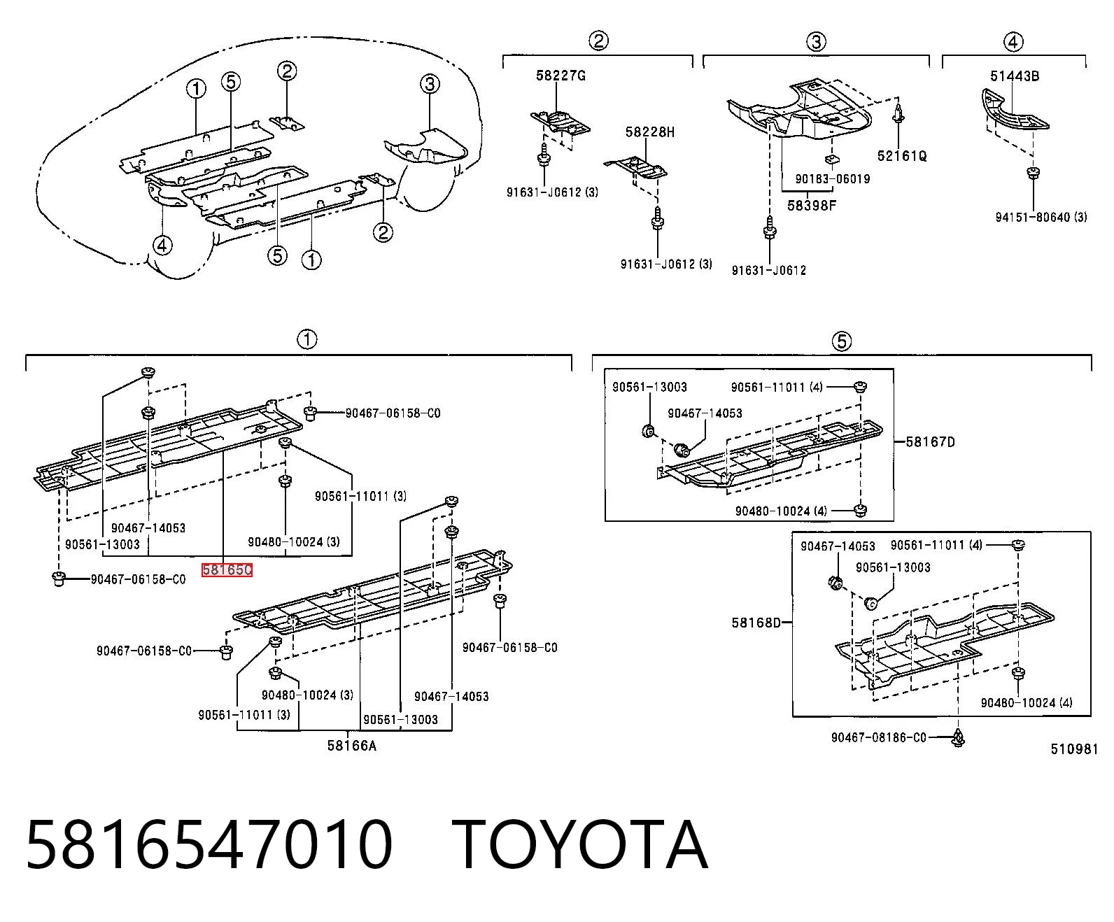 5816547010 Toyota 