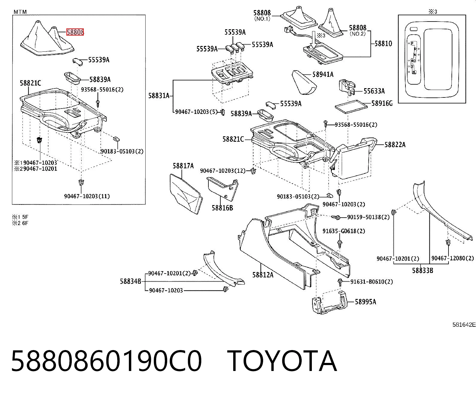 5880860190C0 Toyota 