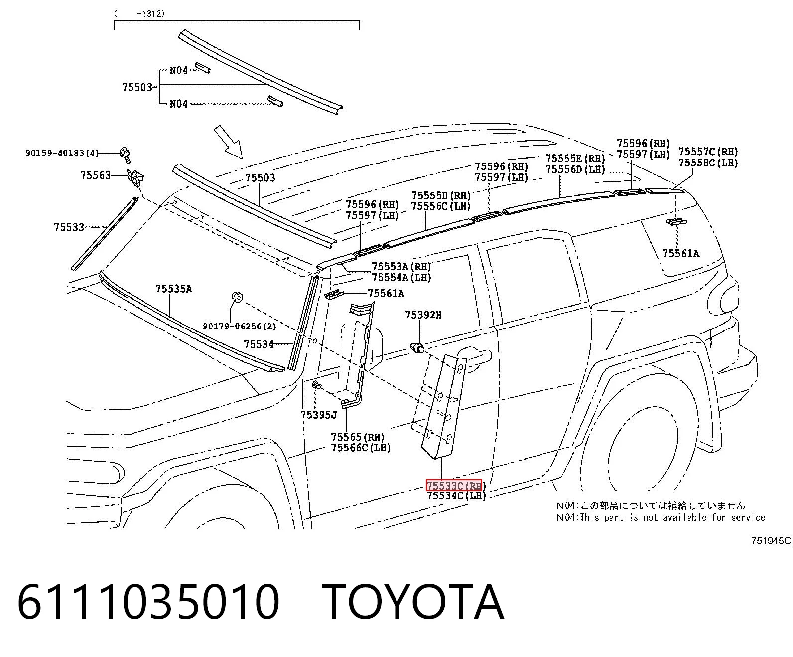 6111035010 Toyota 