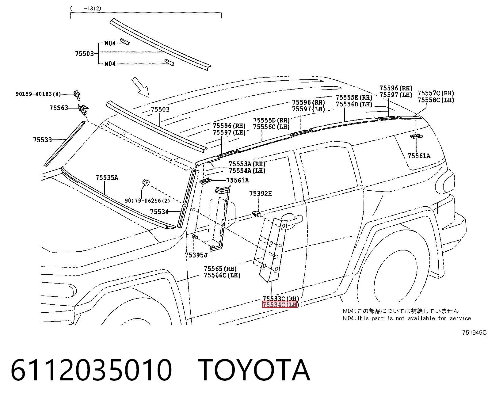 6112035010 Toyota 