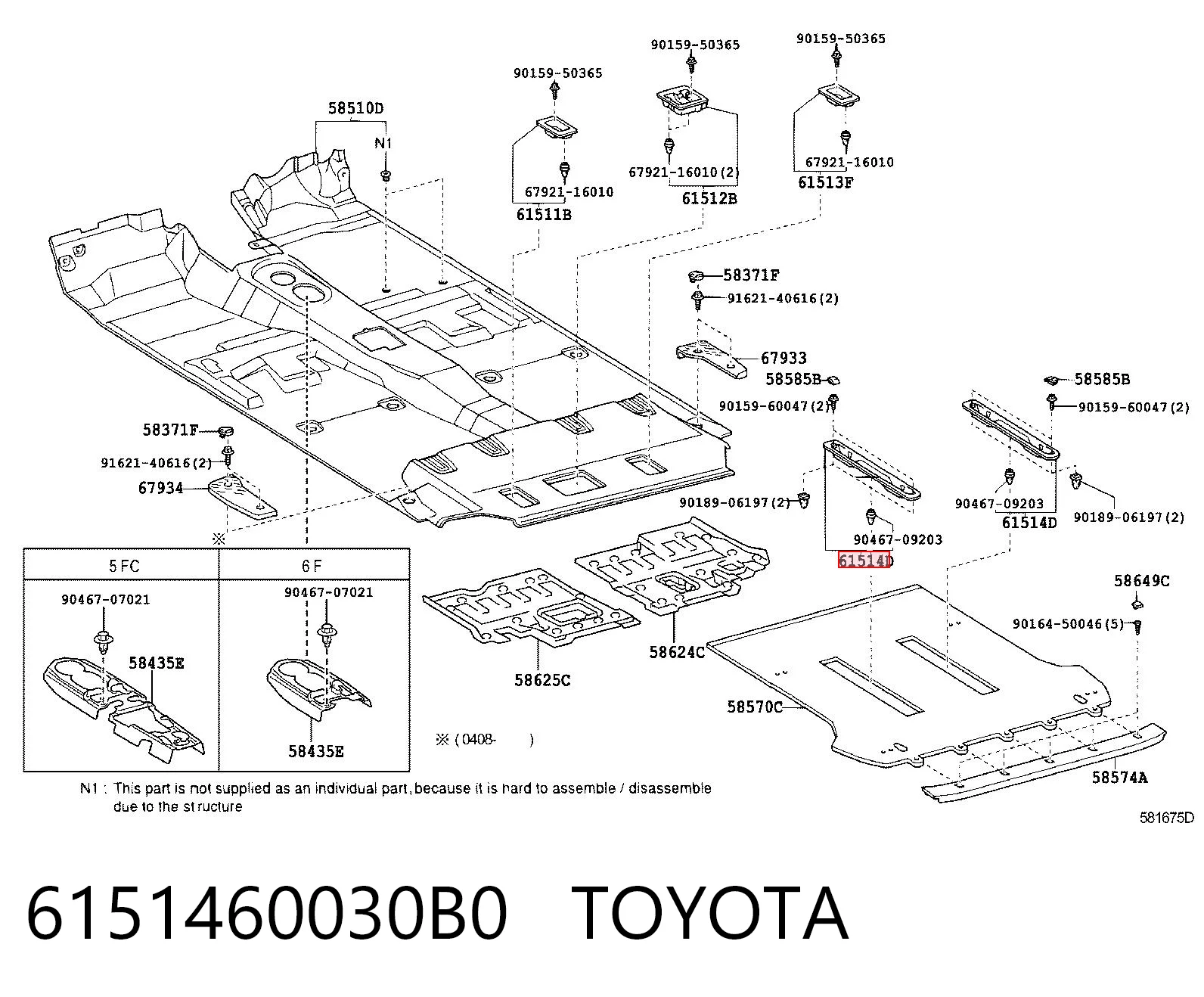 6151460030B0 Toyota 