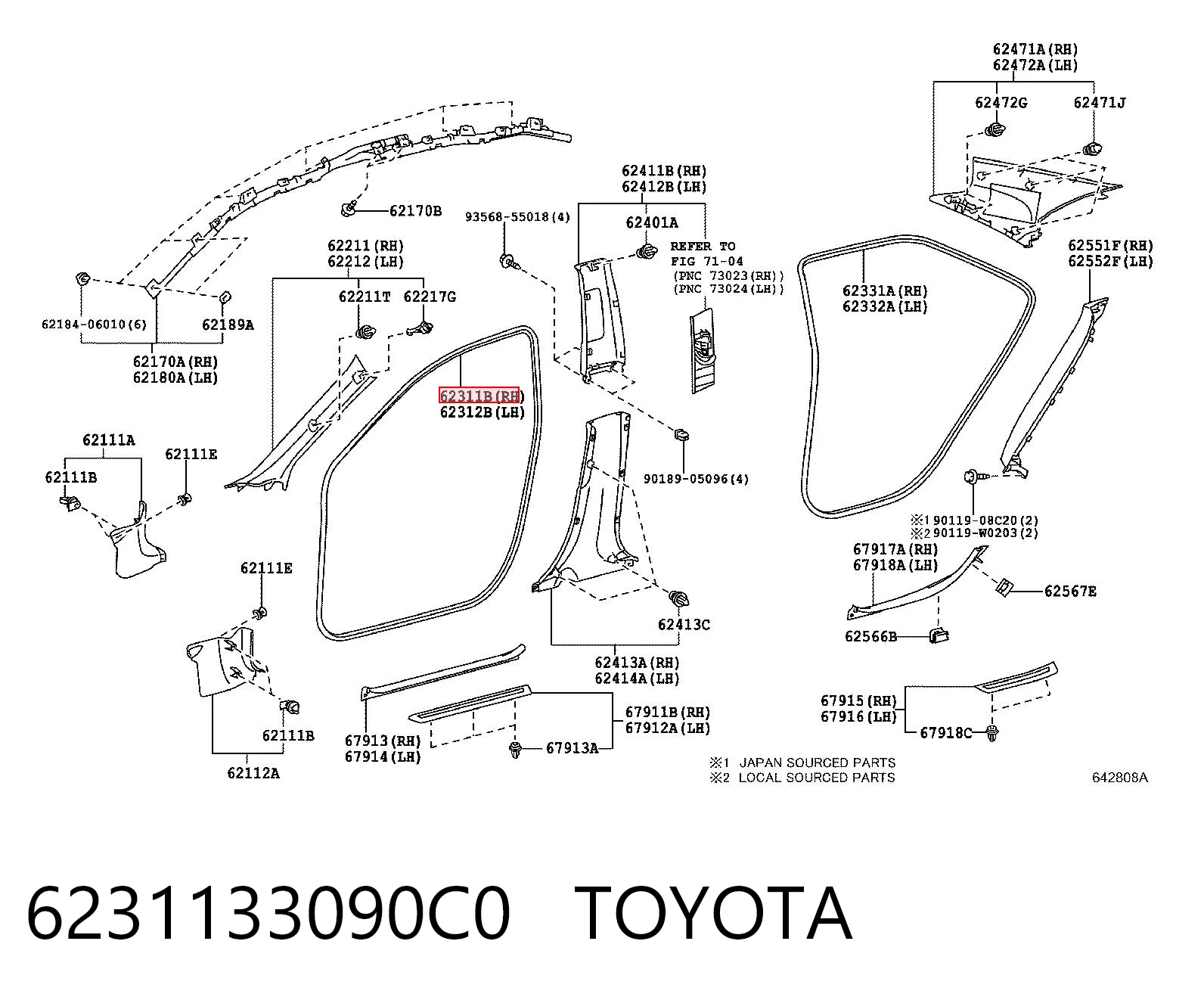 6231133090C0 Toyota 