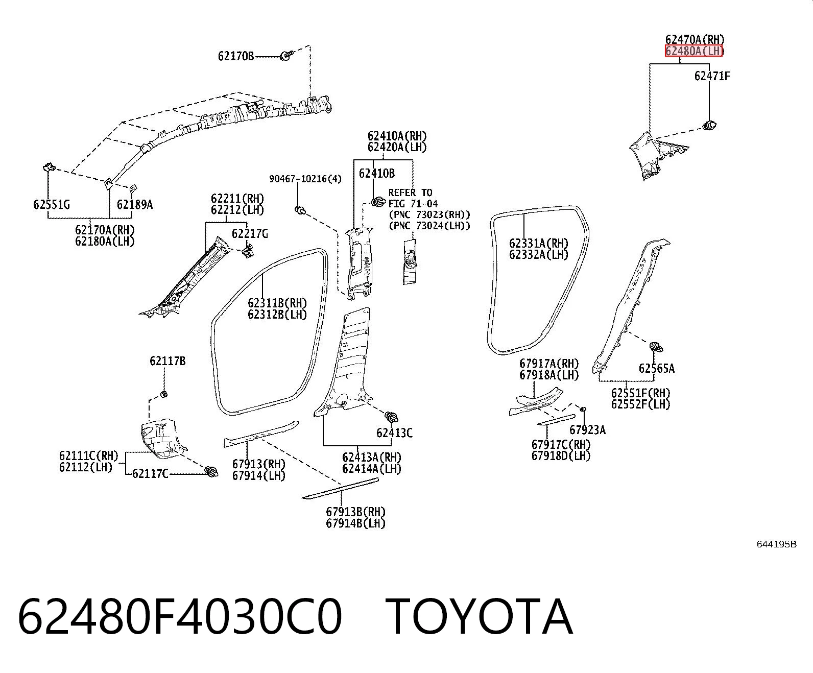 62480F4030C0 Toyota