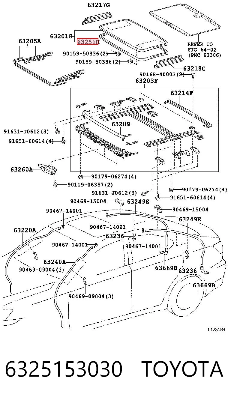 6325153030 Toyota Ущільнювачі
