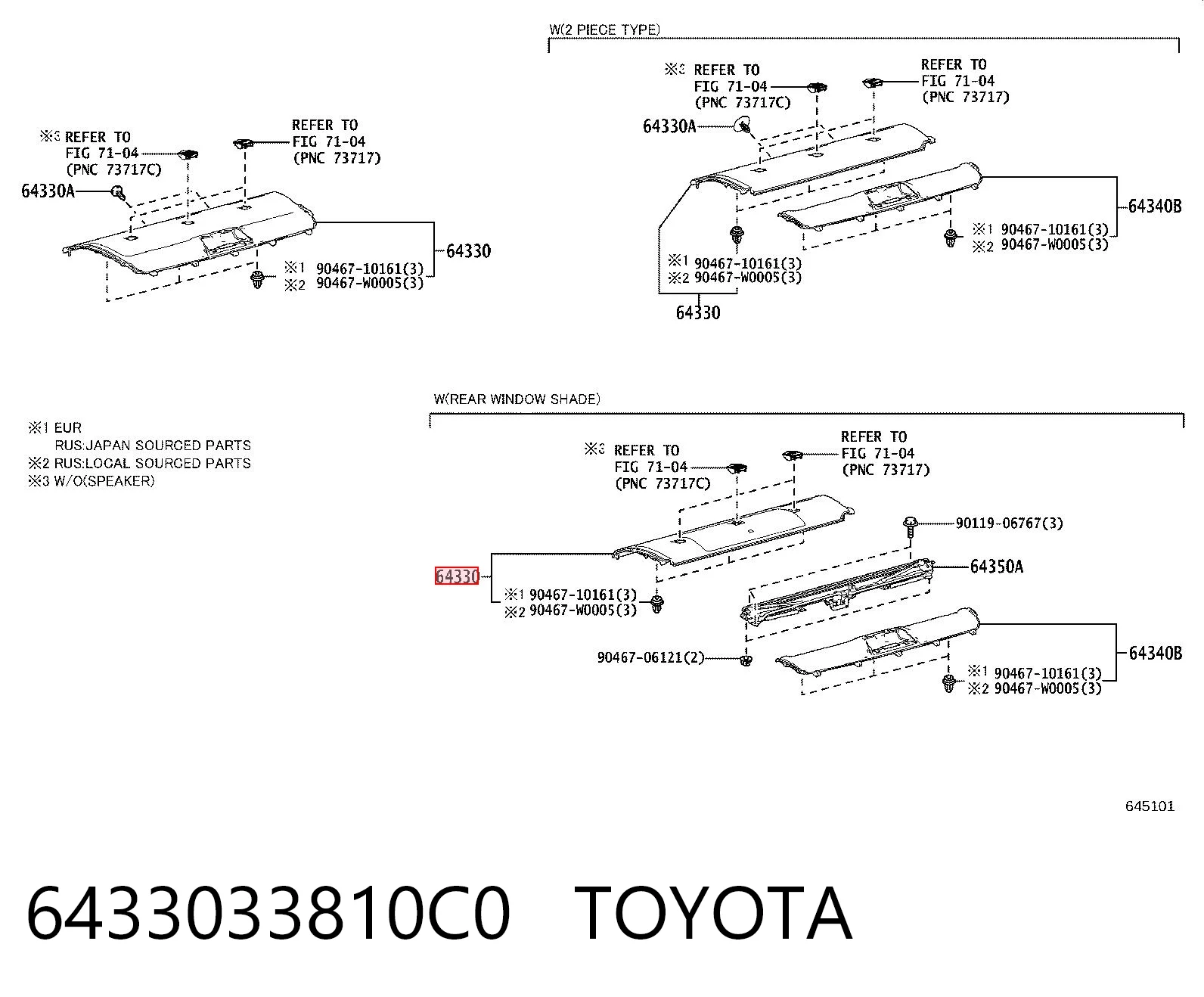 6433033810C0 Toyota