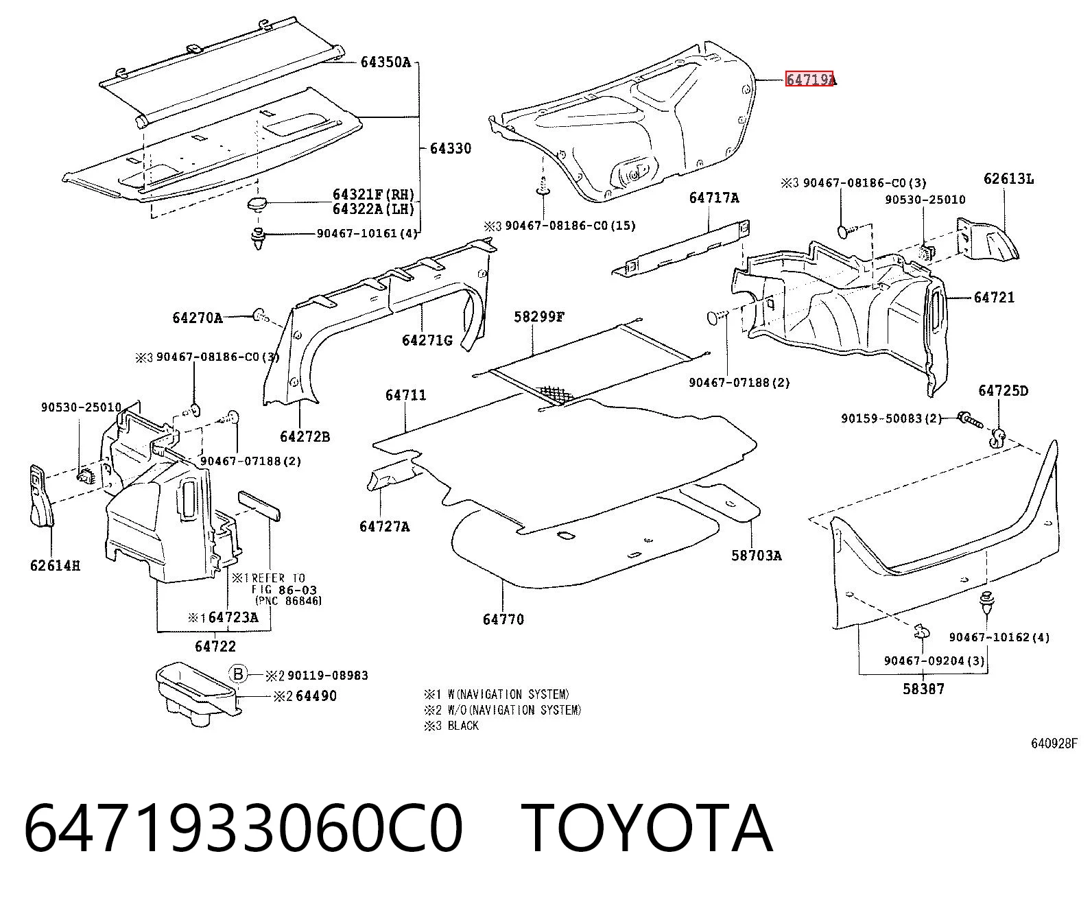 6471933060C0 Toyota Пластик п'ятих дверей
