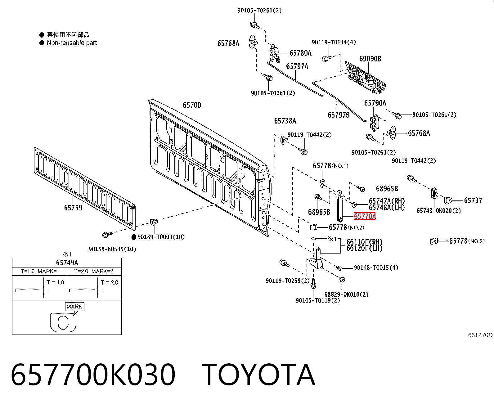 657700K030 Toyota 