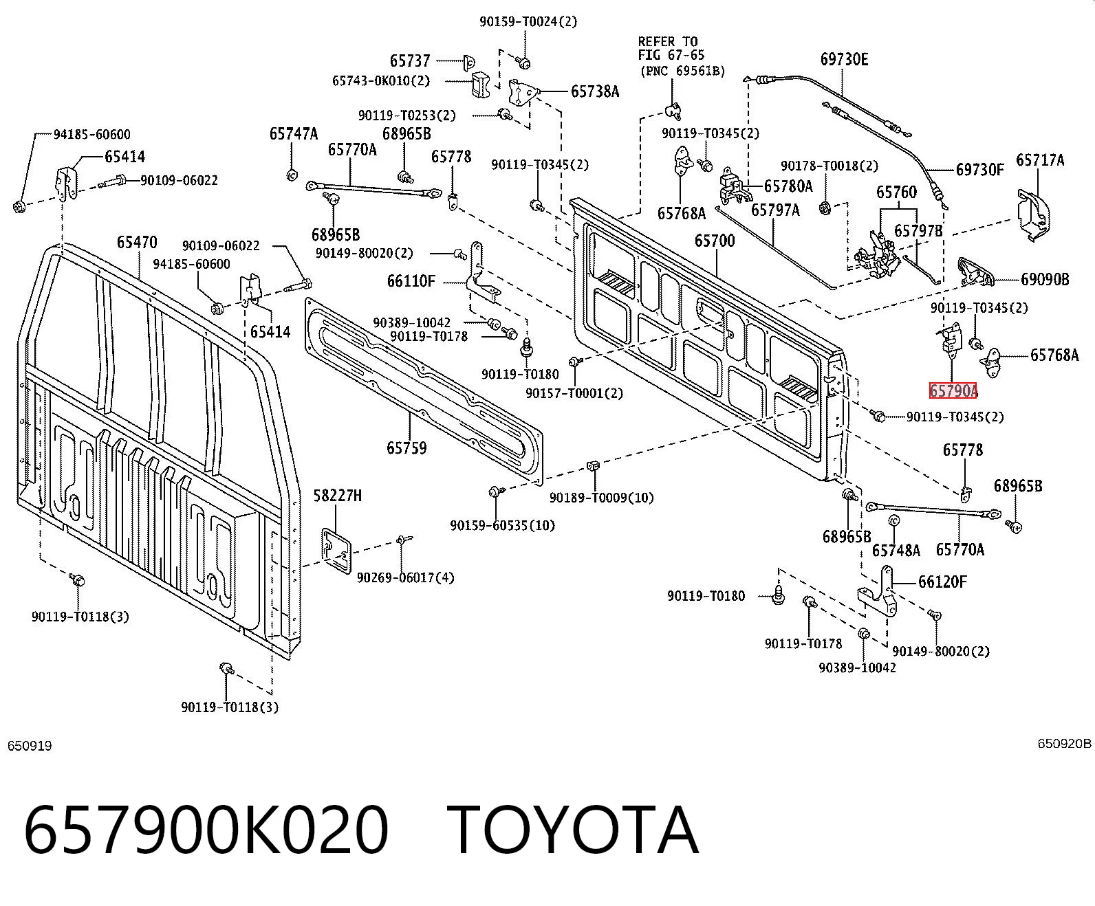 657900K020 Toyota 
