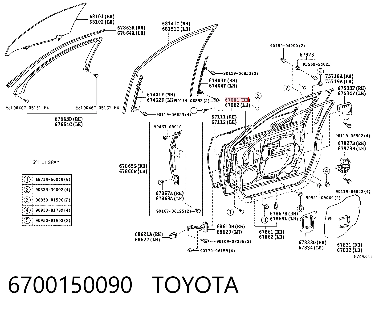 Купити Двері праві передні Lexus LS 460/460L USF4
