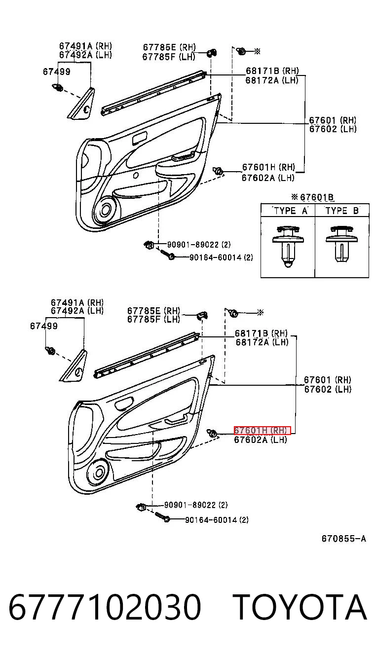 6777102030 Toyota 