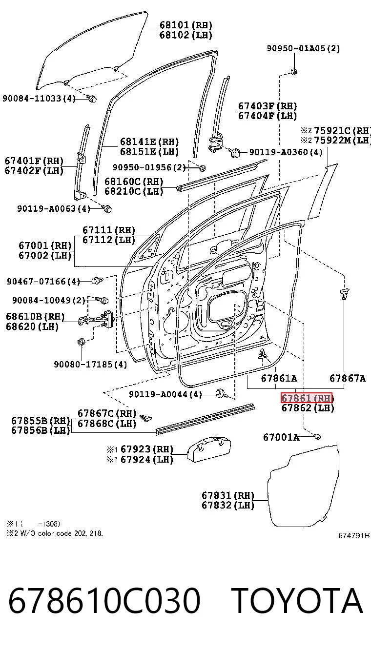 678610C030 Toyota 