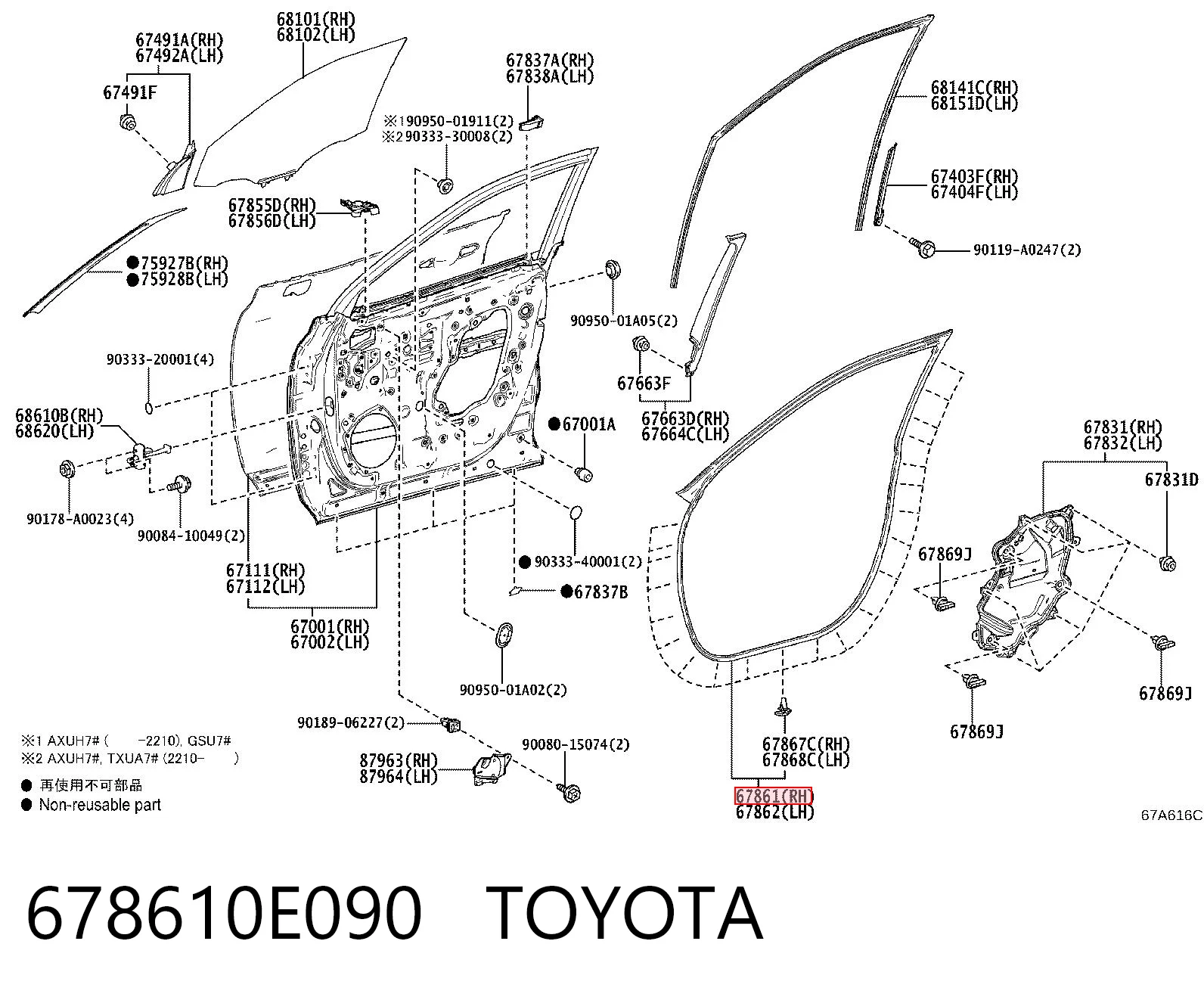 678610E090 Toyota 