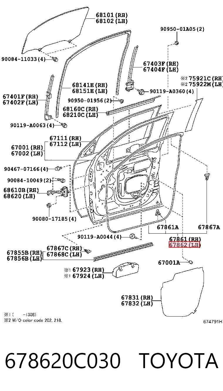 678620C030 Toyota 