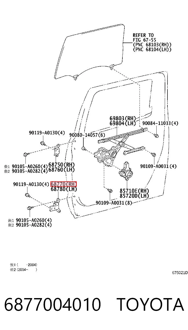 6877004010 Toyota Петля заднтої двері, правої