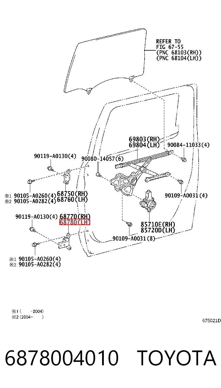 6878004010 Toyota Ручка лівих дверей зовнішня