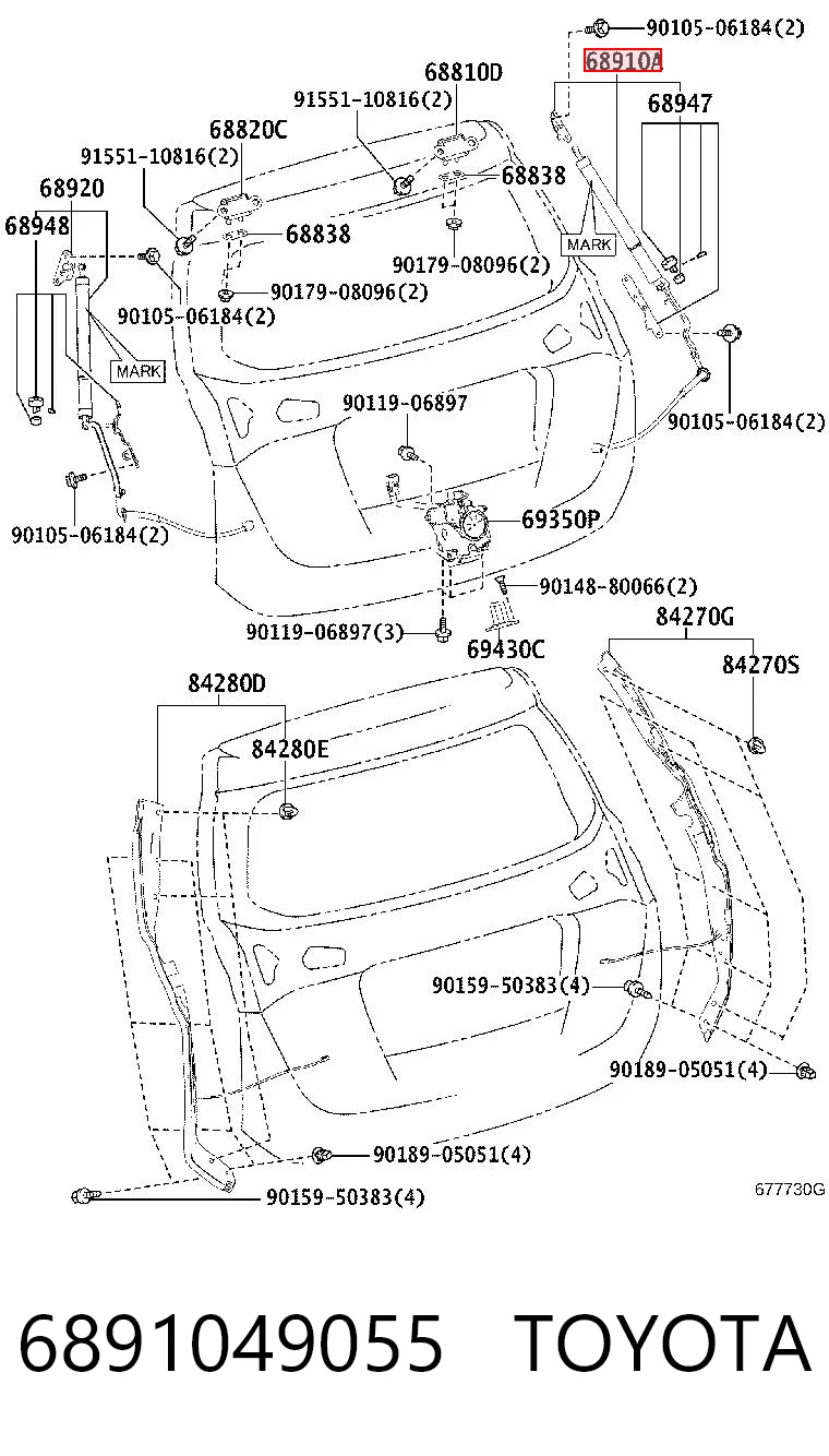 6891049055 Toyota 