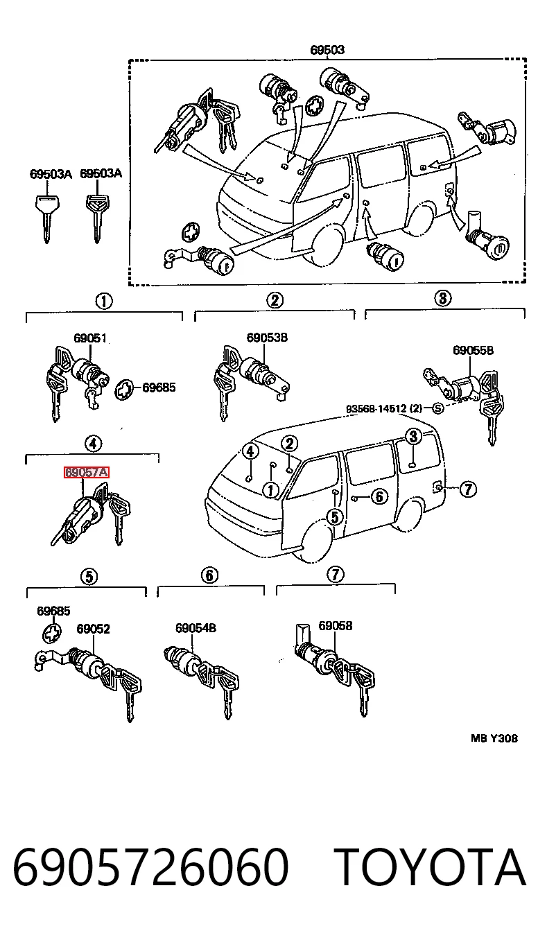 6905726060 Toyota