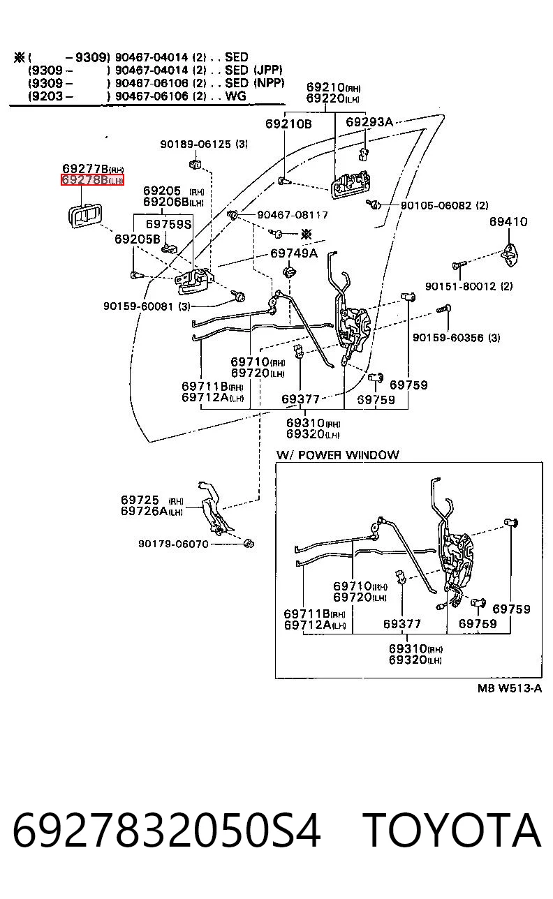 6927832050S4 Toyota 