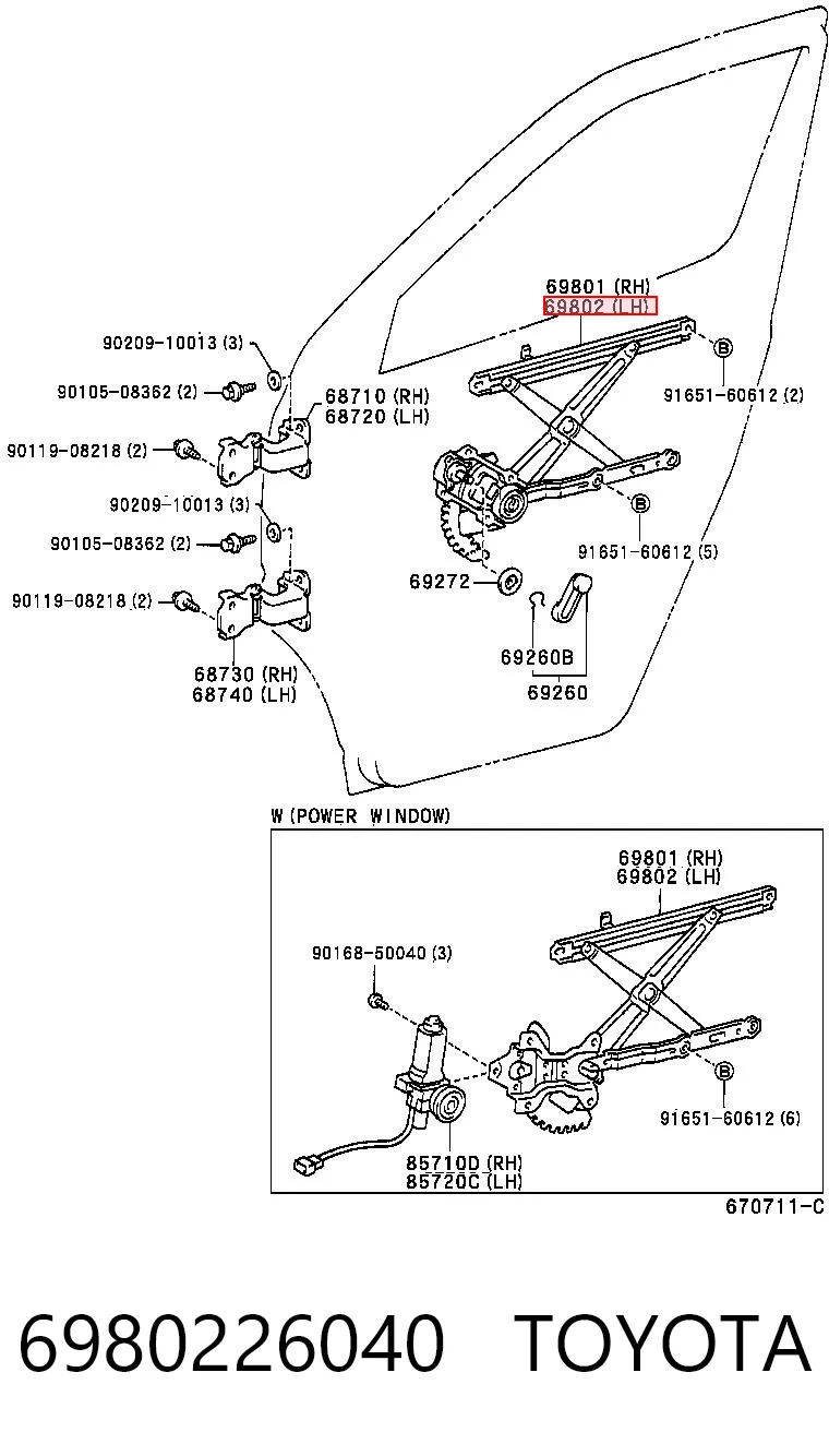 6980226040 Toyota