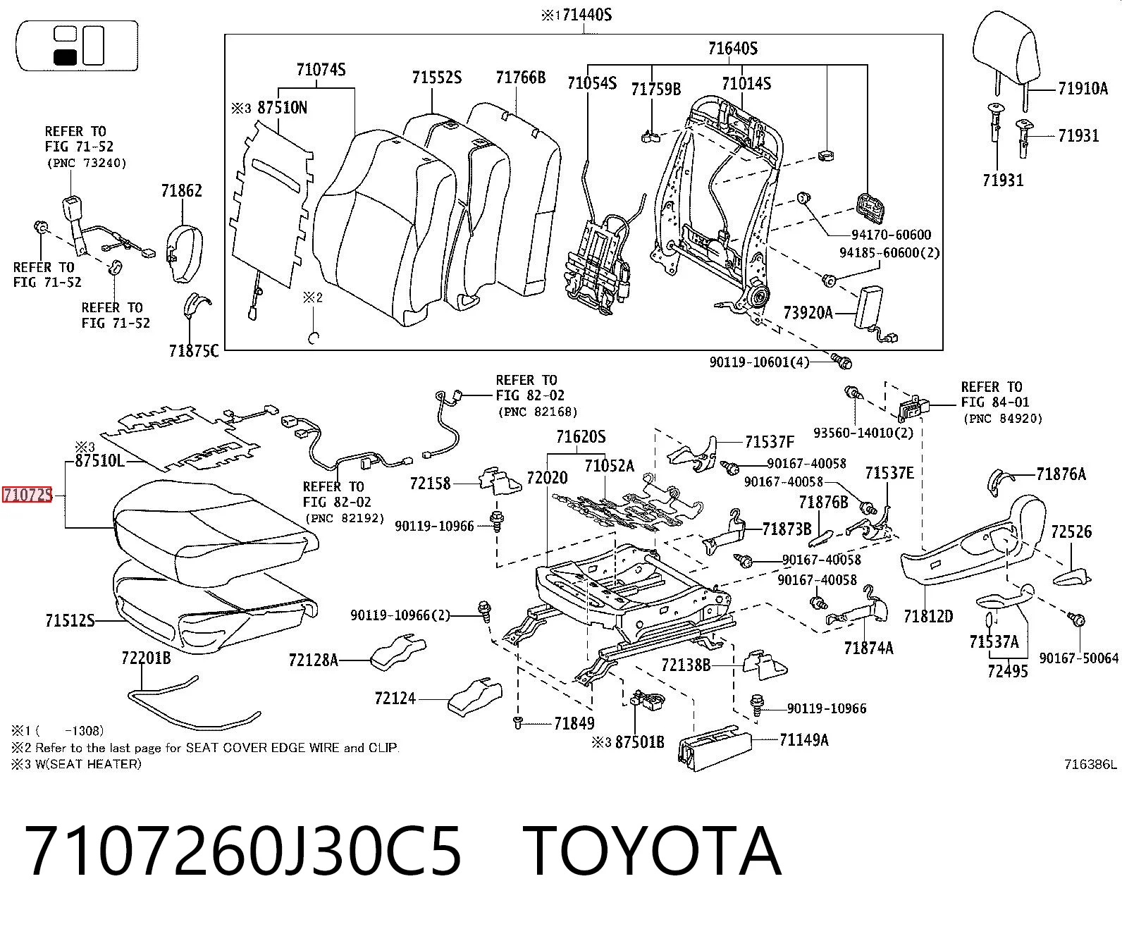 7107260J30C5 Toyota