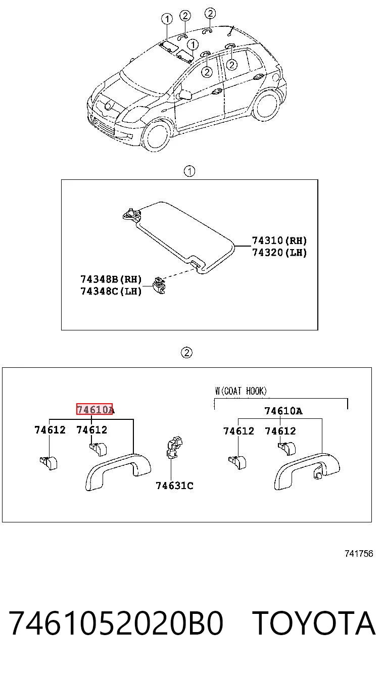 7461052020B0 Toyota 