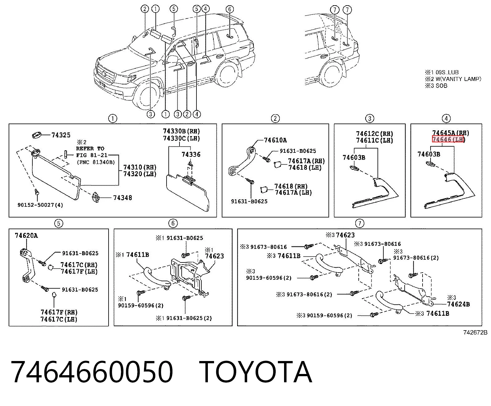 7464660050 Toyota