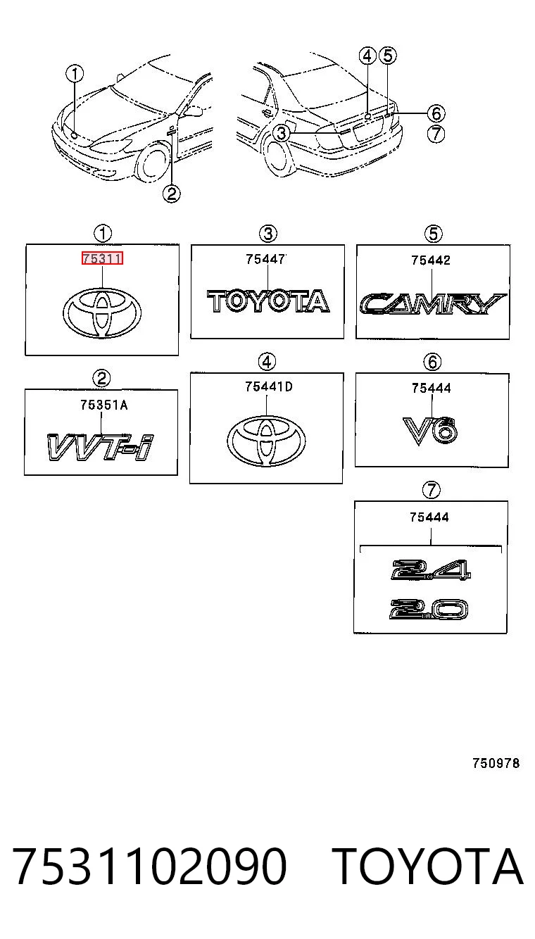 7531102090 Toyota