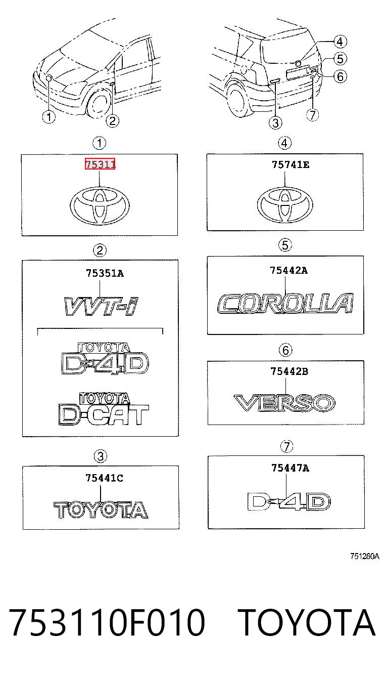 753110F010 Toyota