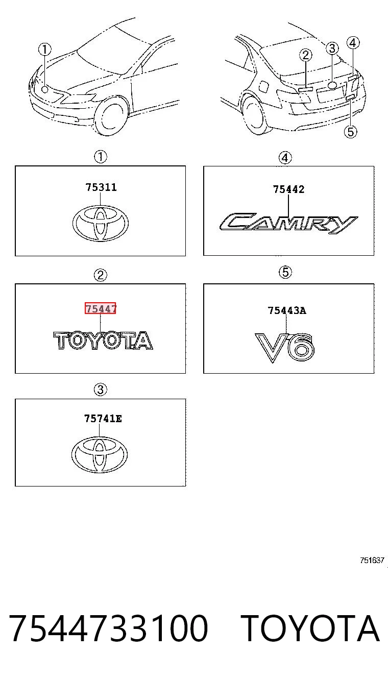 7544733100 Toyota