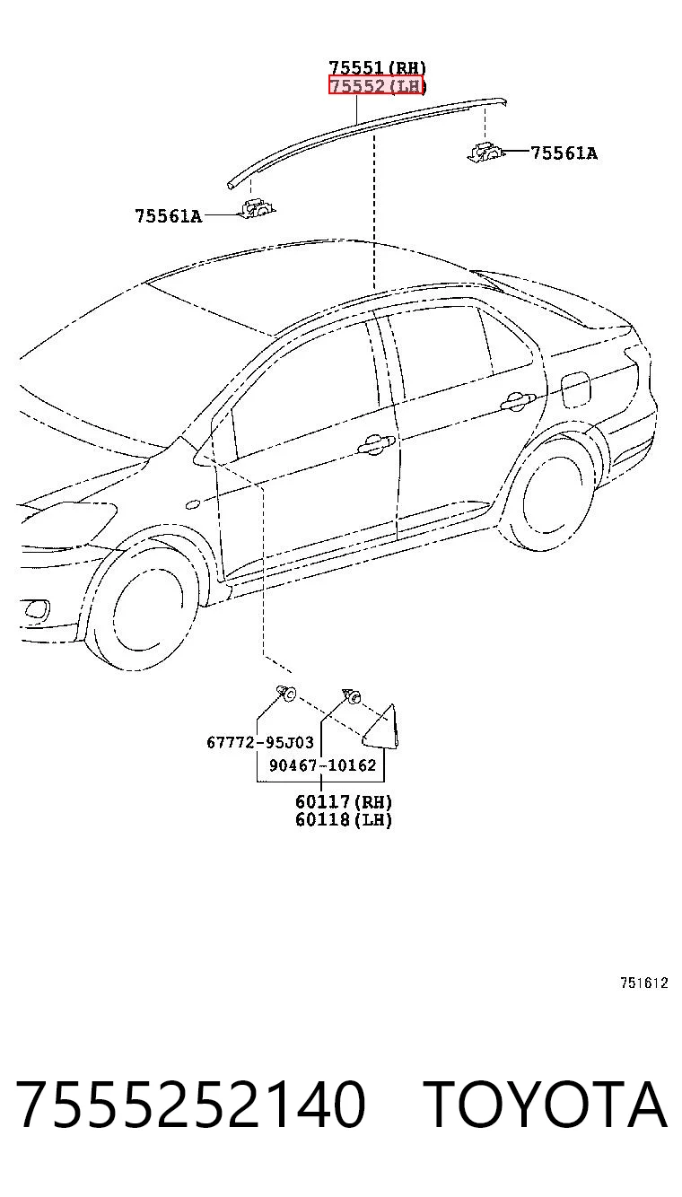 7555252140 Toyota 