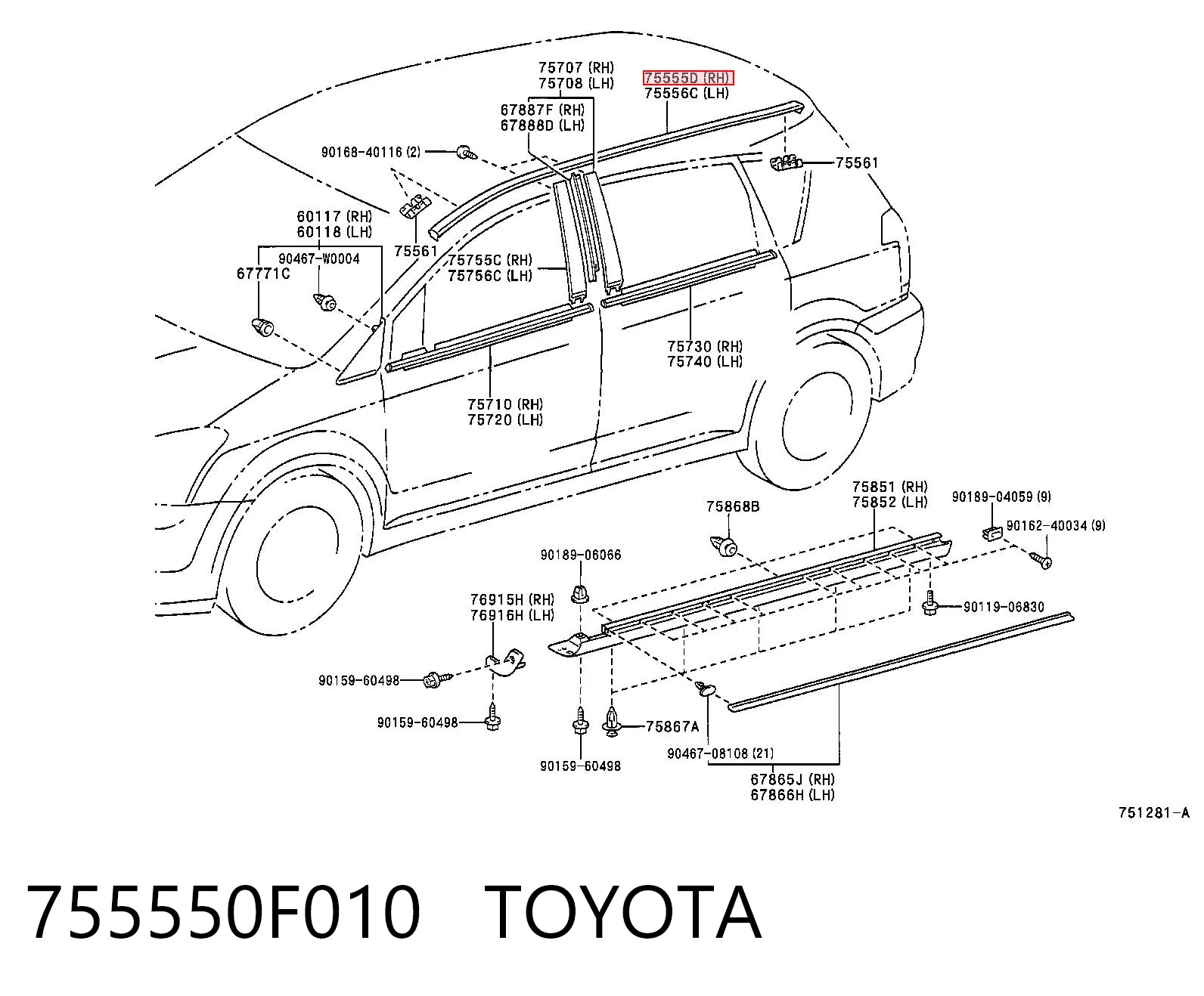 755550F010 Toyota