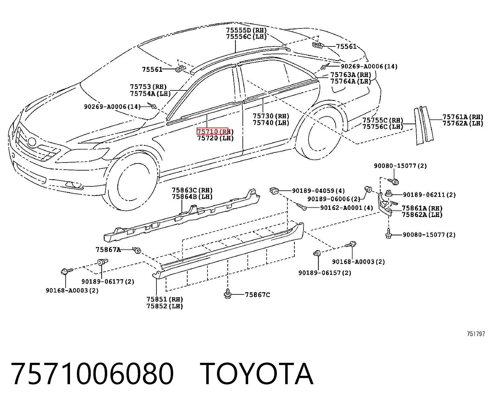 7571006080 Toyota 