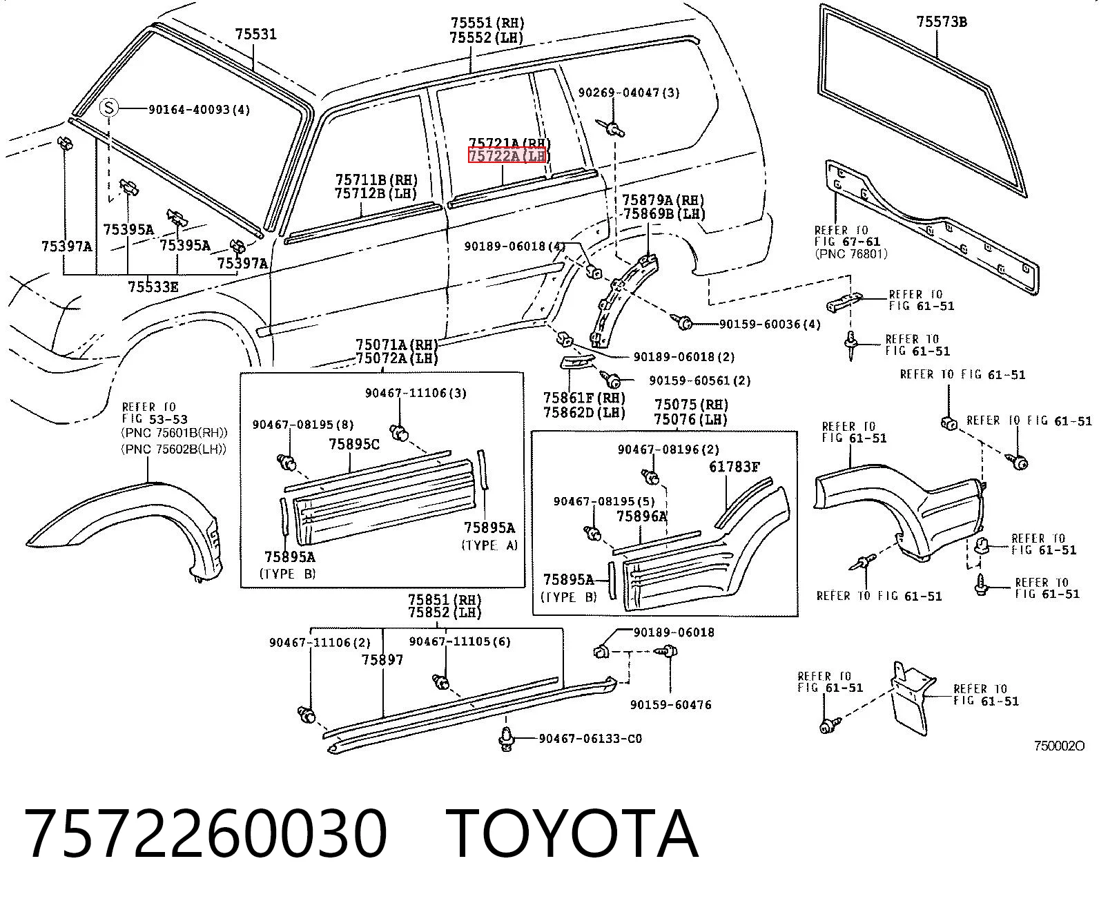 7572260030 Toyota 