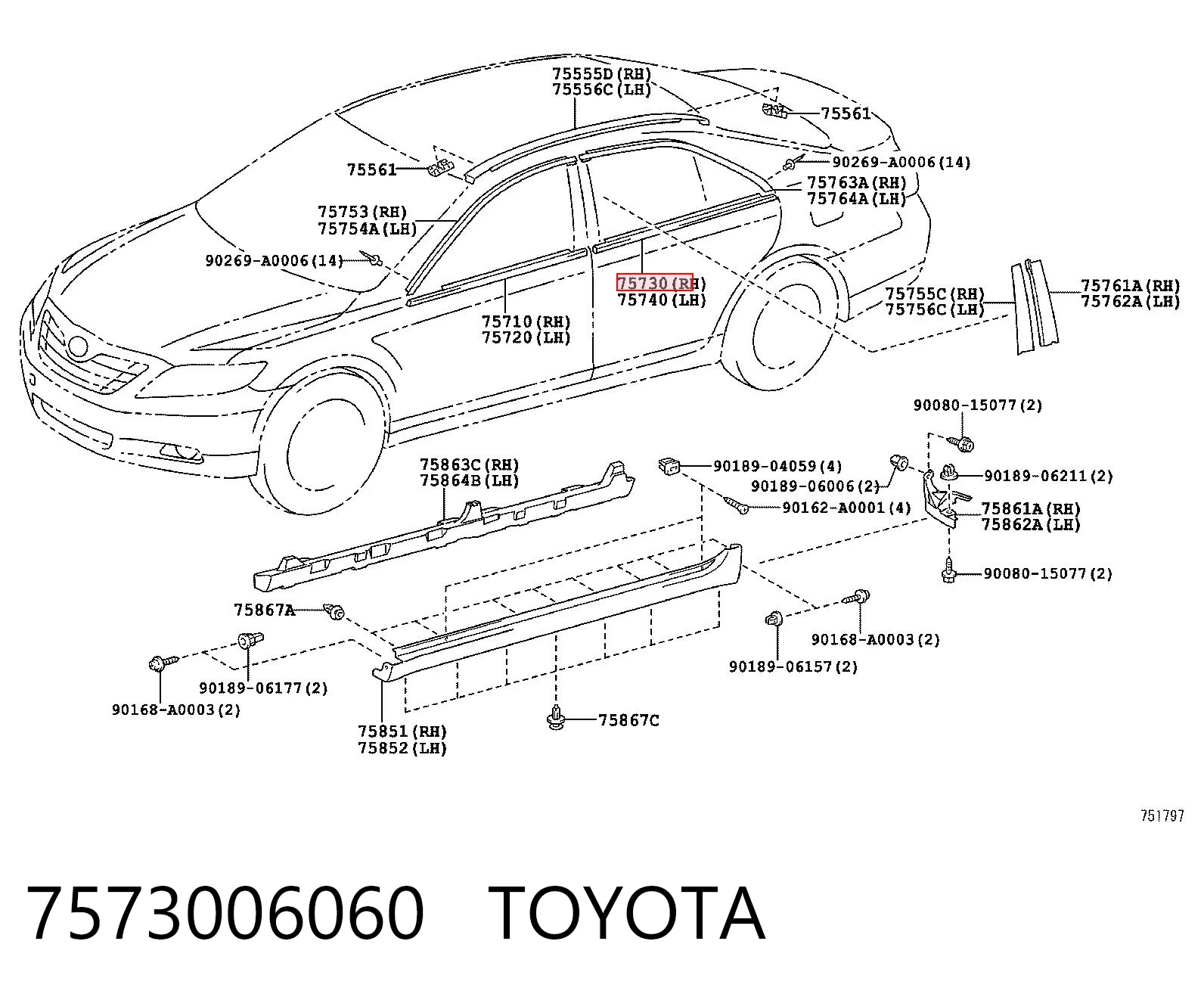 7573006060 Toyota 